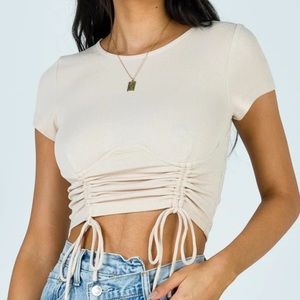 NWT Princess Polly Beige Crop Top